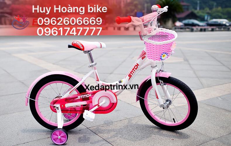 Mẫu Xe đạp trẻ em Stitch nhập khẩu đẹp lung linh